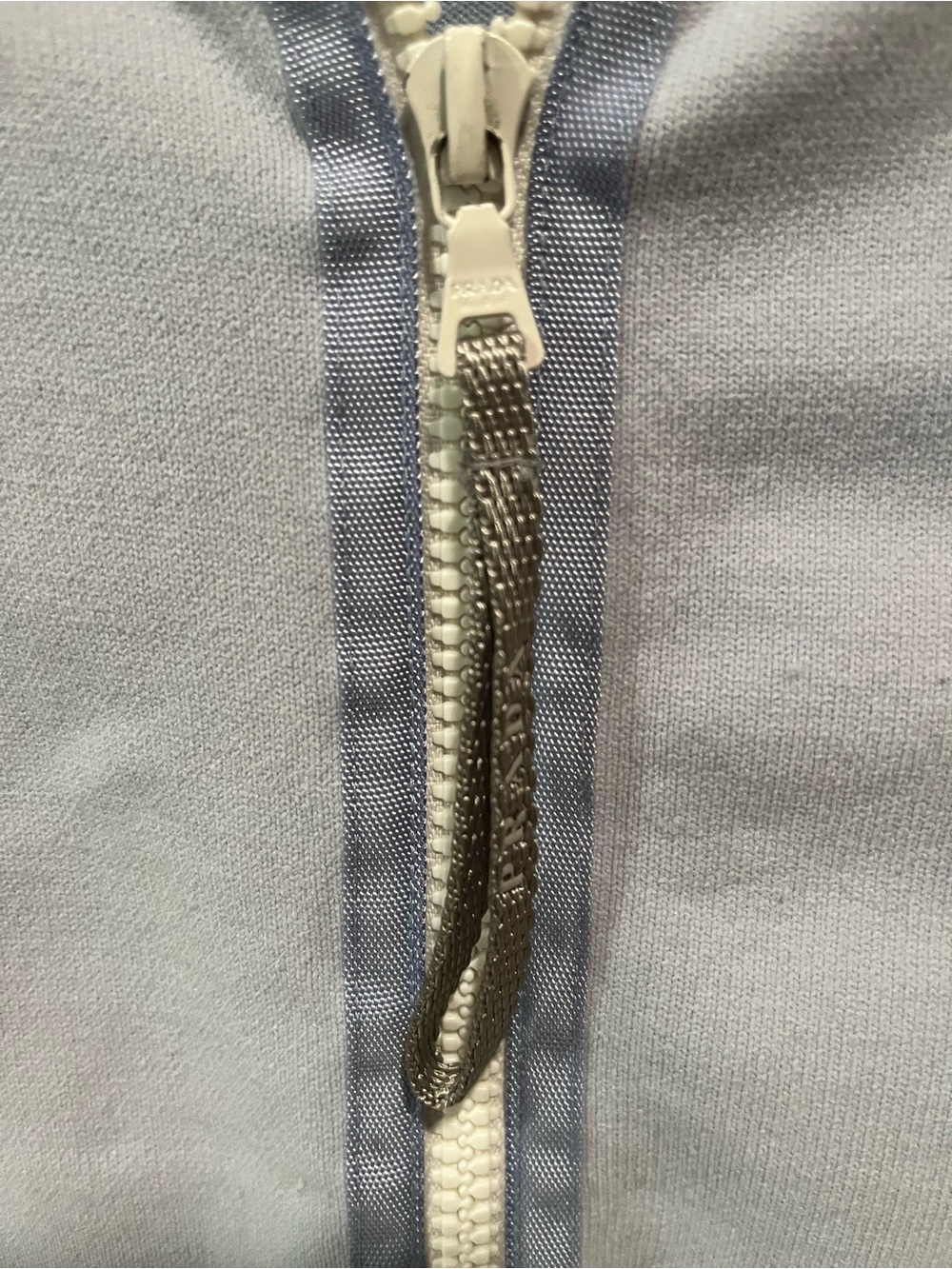 Prada Sport Y2K Ice Blue Jacket with Gold Mesh- US Size 4, Italian Size 40 - Picture 7 of 16